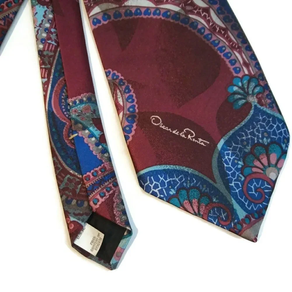 OSCAR DE LA RENTA‎ Vintage Mens Neck Tie